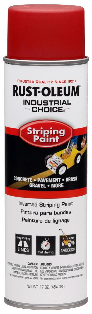 Rust-Oleum Industrial Choice S1600 System Inverted Striping Paint, Red, 18 oz