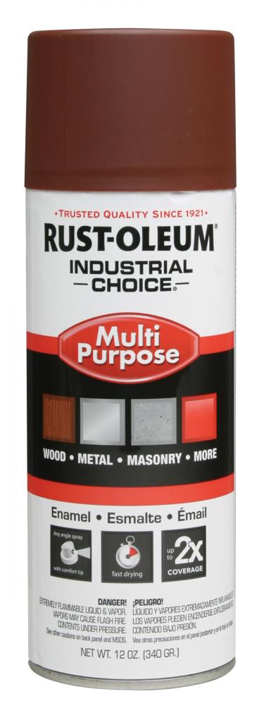 Rust-Oleum Industrial Choice 1600 System Multi-Purpose Enamel Spray Primer, Flat Red, 12 oz