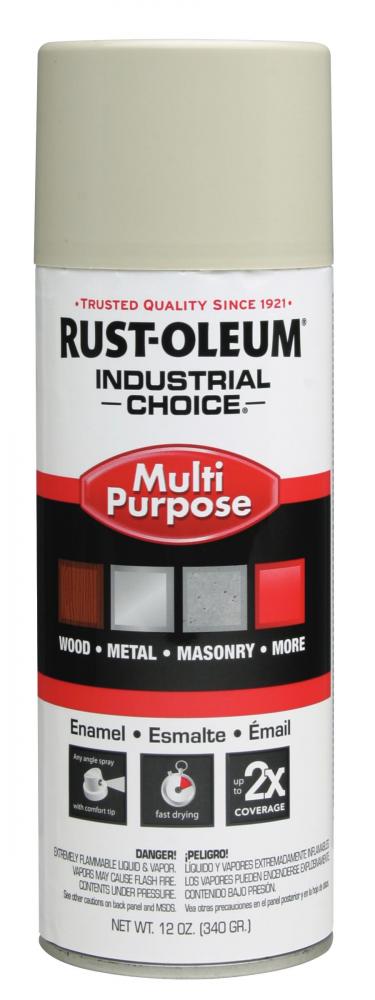 Rust-Oleum Industrial Choice 1600 System Multi-Purpose Enamel Spray Paint, Gloss Almond, 12 oz