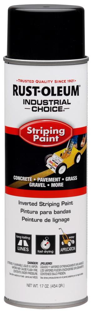 Rust-Oleum Industrial Choice S1600 System Inverted Striping Paint, Black, 18 oz