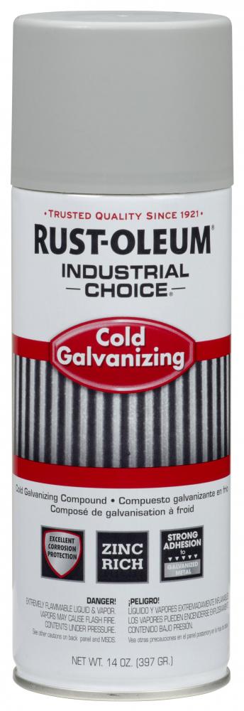 Rust-Oleum Industrial Choice 1600 System Galvanizing Compound Spray, Cold Galvanizing Compound, 14 o