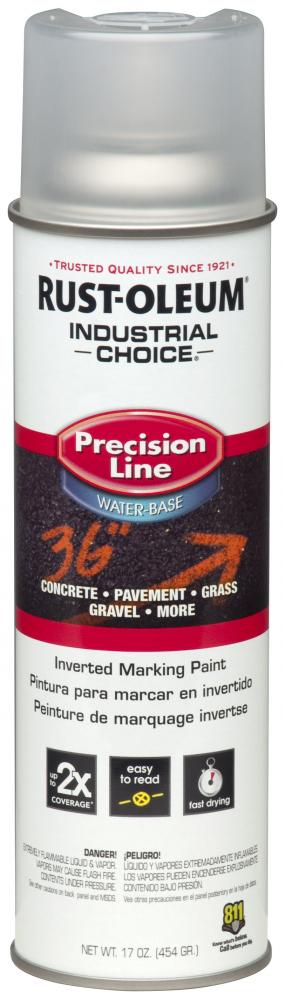 Rust-Oleum Industrial Choice M1800 System Water-Based Precision Line Inverted Marking Paint, Clear, 