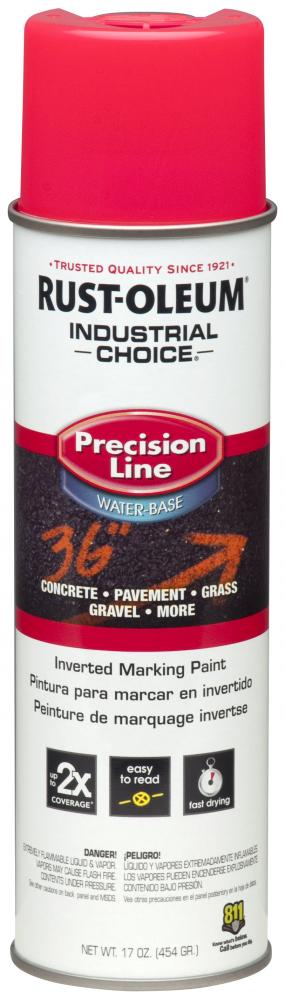 Rust-Oleum Industrial Choice M1800 System Water-Based Precision Line Inverted Marking Paint Fluoresc