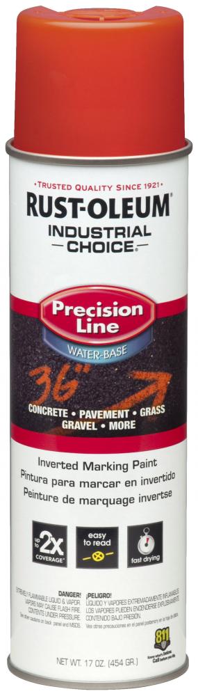 Rust-Oleum Industrial Choice M1800 System Water-Based Precision Line Inverted Marking Paint, Fluores