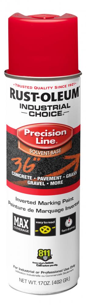 Rust-Oleum Industrial Choice M1600 System Solvent-Based Precision Line Inverted Marking Paint, Safet