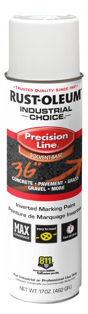 Rust-Oleum Industrial Choice M1600 System Solvent-Based Precision Line Inverted Marking Paint, White