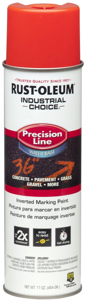 Rust-Oleum Industrial Choice M1800 System Water-Based Precision Line Inverted Marking Paint, Fluores