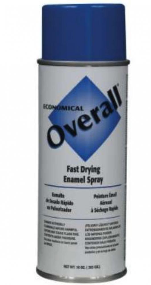 Overall General Purpose Enamel Spray Paint, Gloss Medium Blue, 10 oz