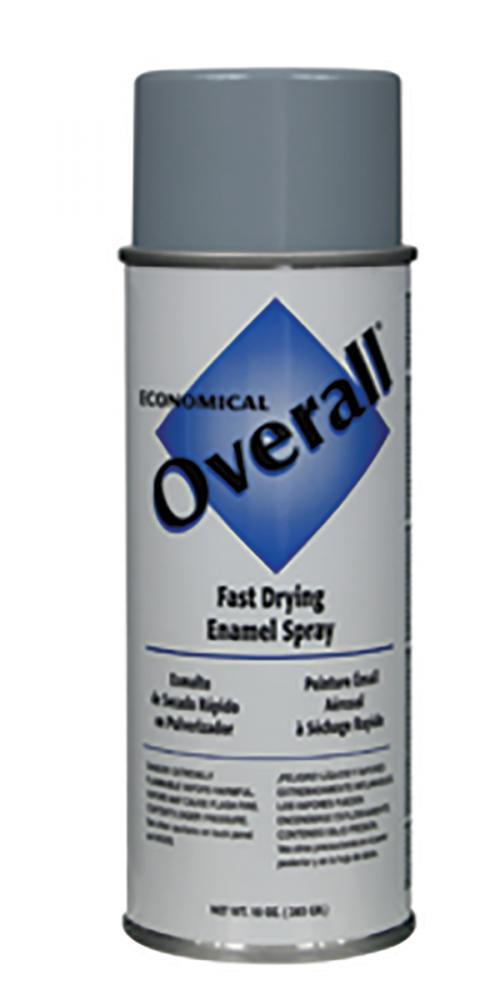 Overall General Purpose Enamel Spray Paint, Gloss Light Gray, 10 oz