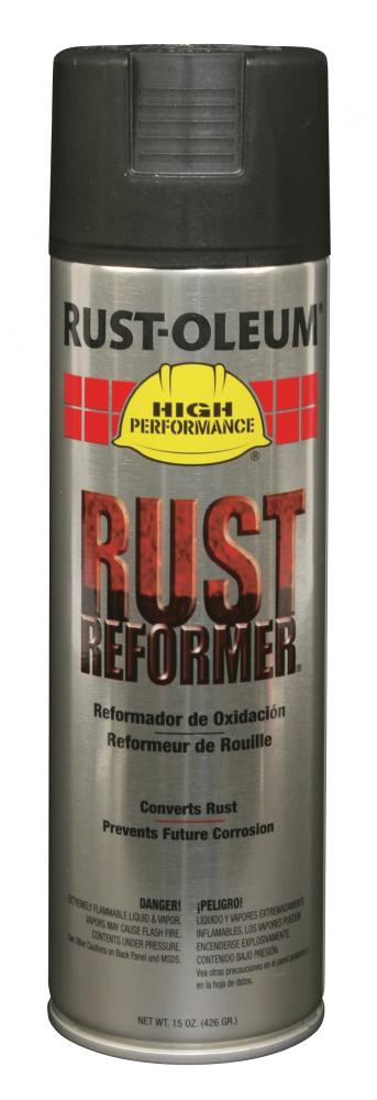 Rust-Oleum Hard Hat High Performance V2100 System Rust Reformer Spray, Black, 15 oz