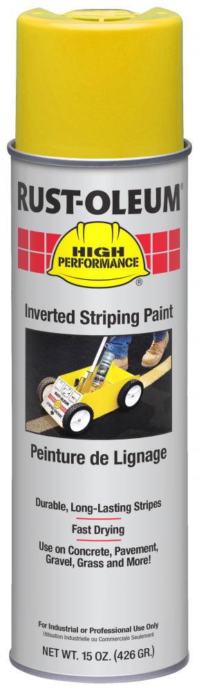 Rust-Oleum High Performance 2300 System Inverted Striping Paint, Yellow, 18 oz