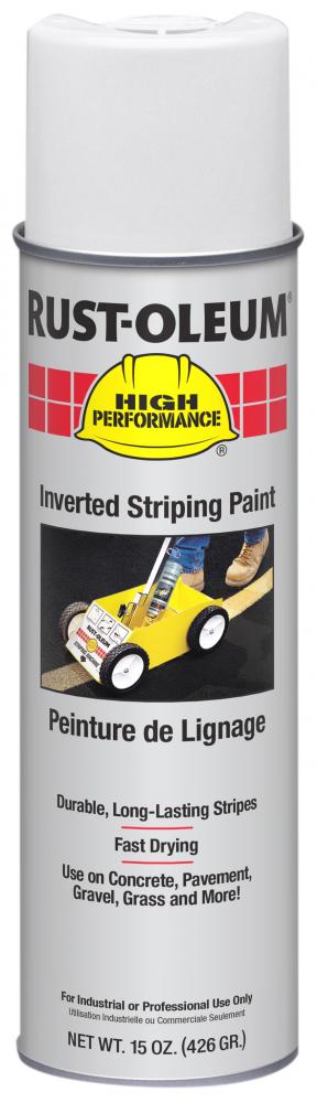 Rust-Oleum High Performance 2300 System Inverted Striping Paint, White, 18 oz