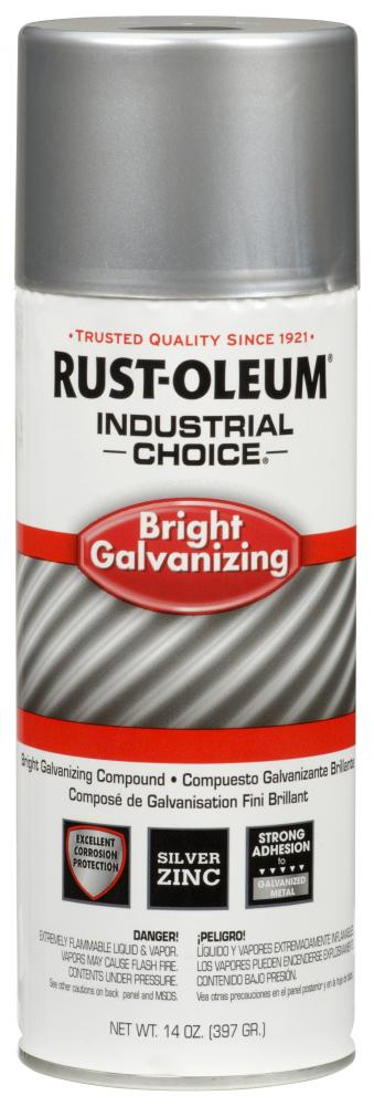 Rust-Oleum Industrial Choice 1600 System Galvanizing Compound Spray, Bright Galvanizing Compound, 14