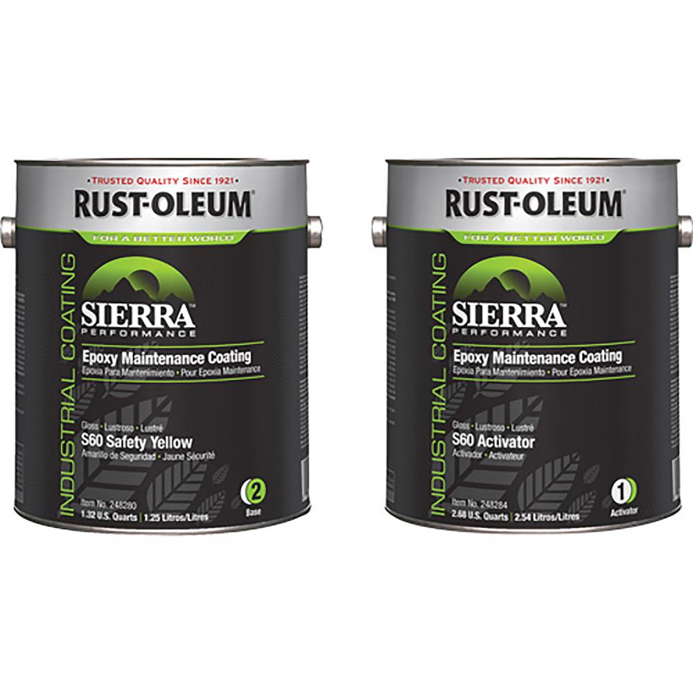 Rust-Oleum Sierra S60 Epoxy OSHA Safety Yellow 1 Gallon Kit, Kit