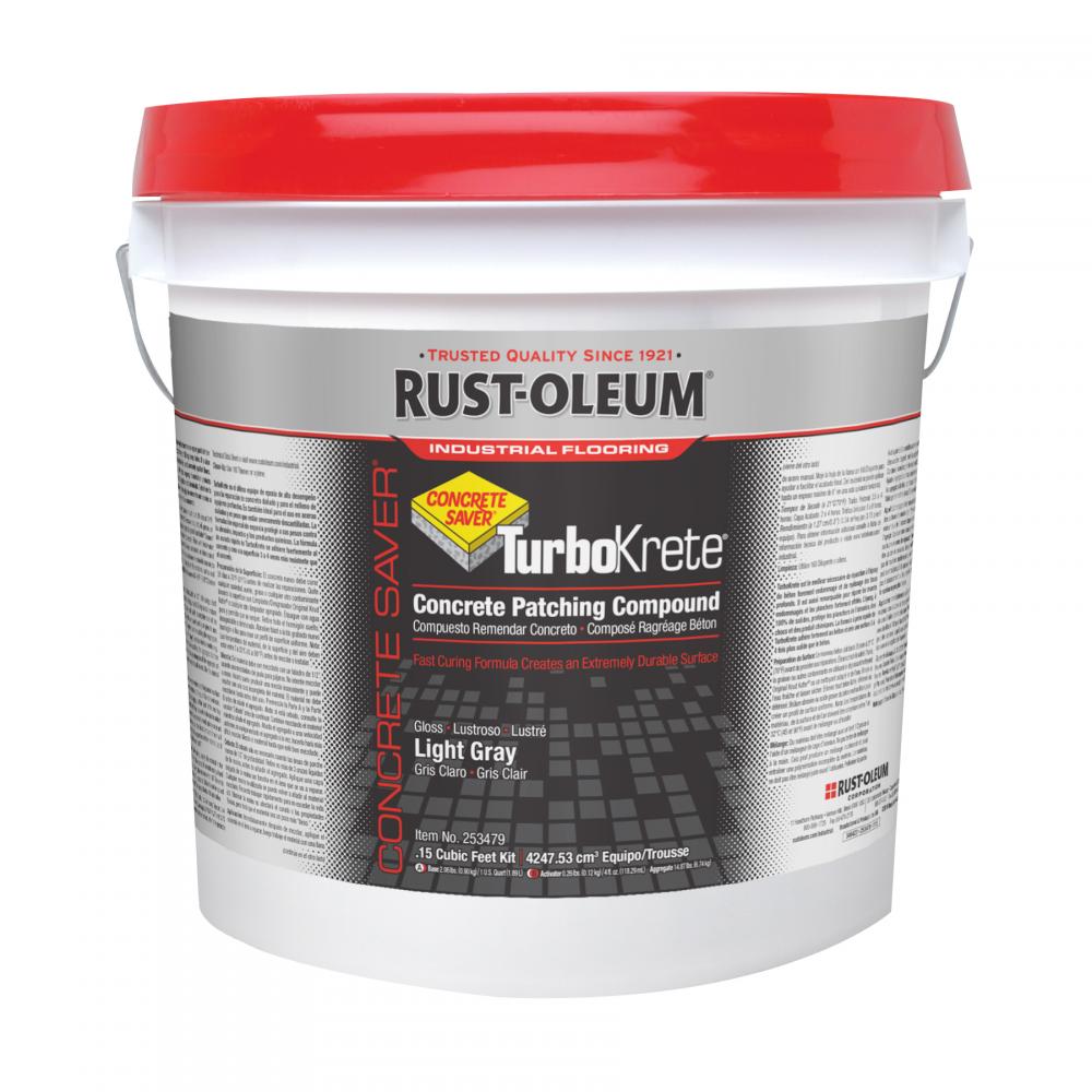Rust-Oleum Concrete Saver TurboKrete Concrete Patching Compound, Light Gray, Small Kit