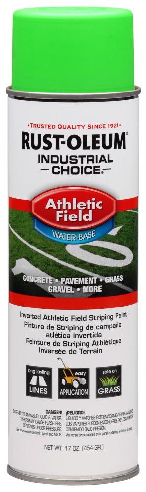 Rust-Oleum Industrial Choice AF1600 System Athletic Field Inverted Striping Paint, Fluorescent Green