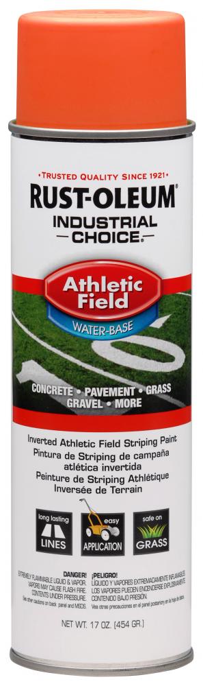 Rust-Oleum Industrial Choice AF1600 System Athletic Field Inverted Striping Paint, Fluorescent Orang