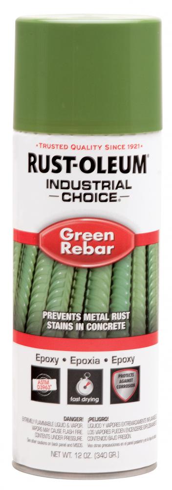 Rust-Oleum Industrial Choice RB1600 System Green Rebar Epoxy Spray, 12 oz