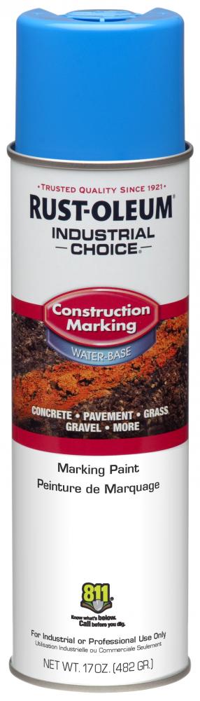 Rust-Oleum Industrial Choice M1400 System Water-Based Construction Marking Paint, Caution Blue, 17 o