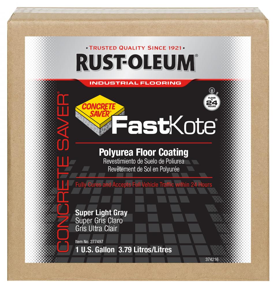 Rust-Oleum Concrete Saver FastKote Super Light Gray, 1 Gallon Kit