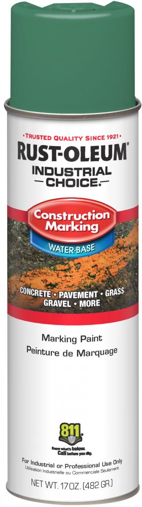 Rust-Oleum Industrial Choice M1400 System Water-Based Construction Marking Paint, Safety Green, 17 o