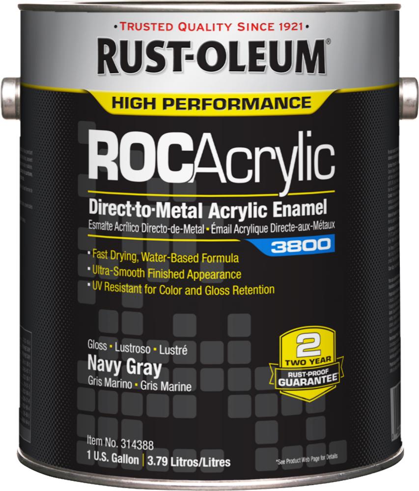 Rust-Oleum High Performance 3800 System DTM Acrylic Enamel Paint, Gloss Navy Gray, 1 Gal