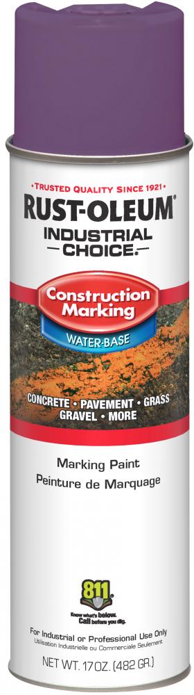Rust-Oleum Industrial Choice M1400 System Water-Based Construction Marking Paint, Safety Purple, 17 