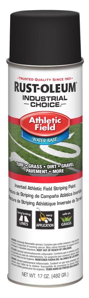 Rust-Oleum Industrial Choice AF1600 System Athletic Field Inverted Striping Paint, Black, 17 oz