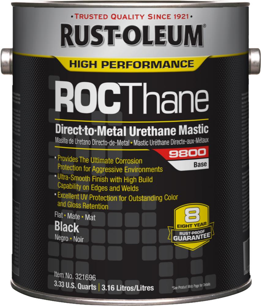 Rust-Oleum High Performance ROCThane 9800 Flat Black, 1 Gallon