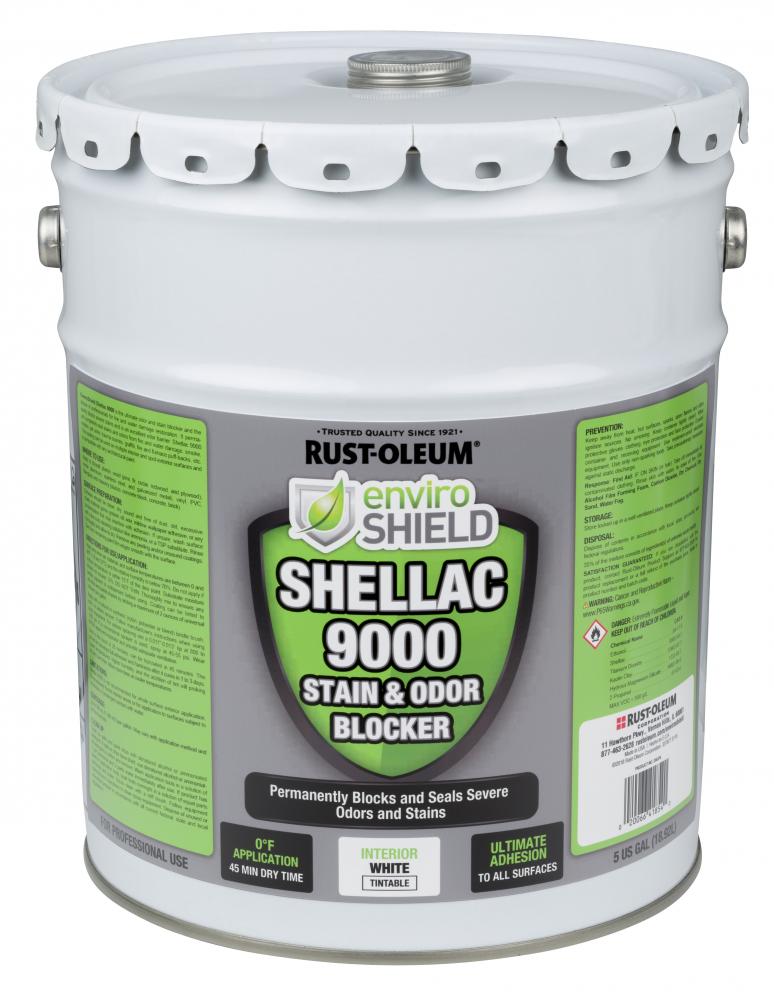 Rust-Oleum EnviroShield Shellac 9000 Stain & Odor Blocker - White, 5 Gallon