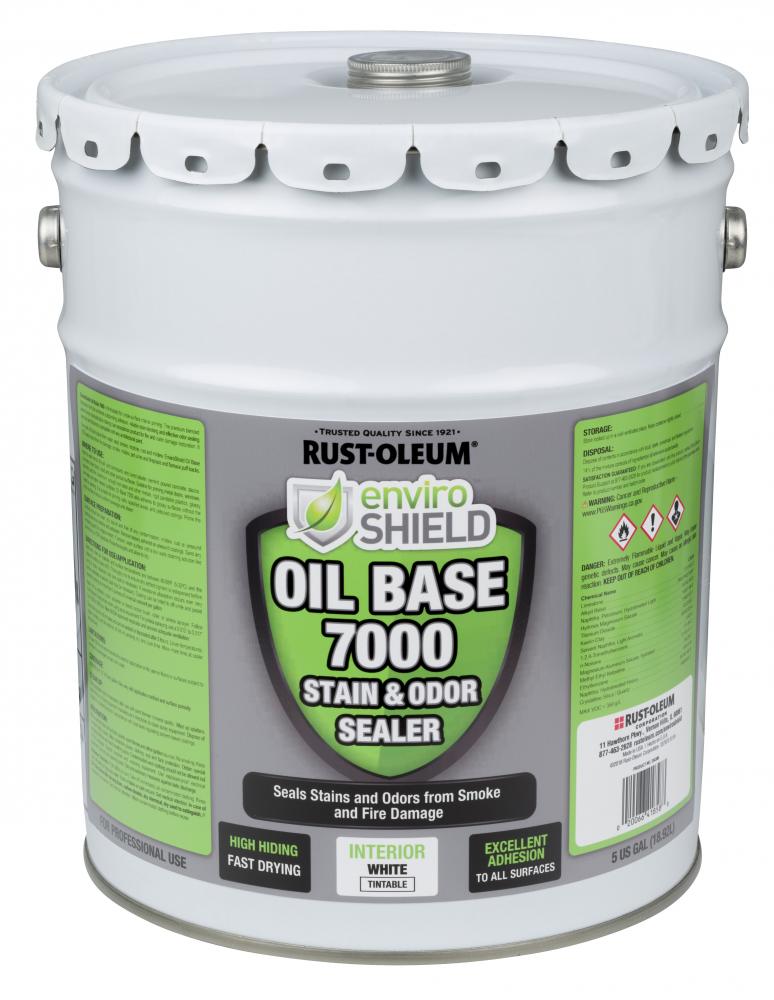 Rust-Oleum EnviroShield Oil Base 7000 Stain & Odor Sealer - White, 5 Gallon