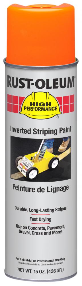 Rust-Oleum High Performance 2300 System Inverted Striping Paint, Safety Orange, 18 oz
