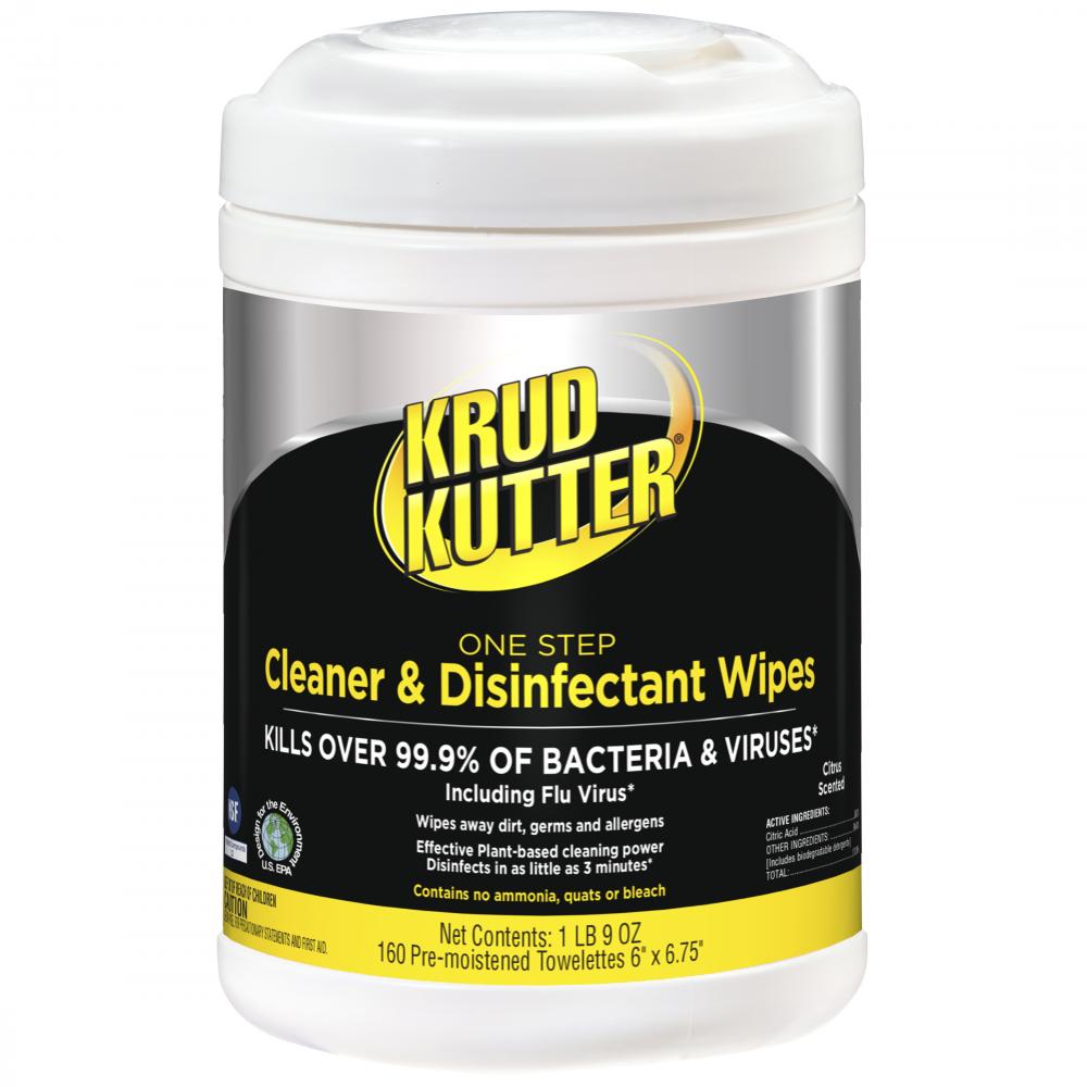 Krud Kutter Pro One-Step Cleaner and Disinfectant Wipes, 160 Count