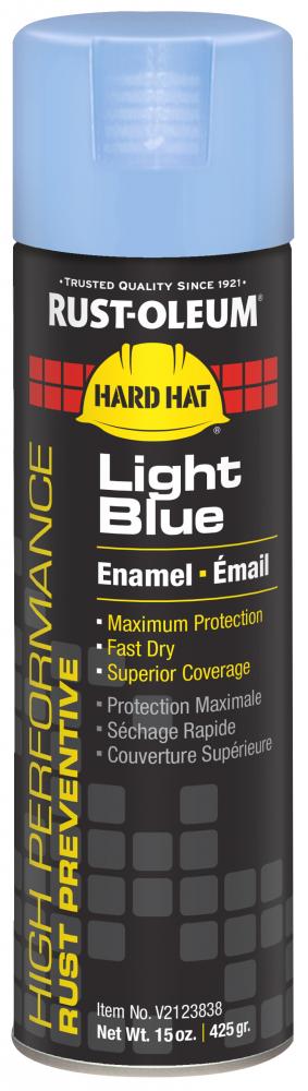 Rust-Oleum Hard Hat High Performance V2100 System Rust Preventive Enamel Spray Paint, Gloss Light Bl