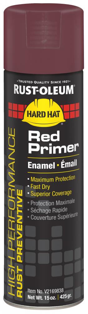 Rust-Oleum Hard Hat High Performance V2100 System Rust Preventive Enamel Spray Primer, Flat Red, 15 