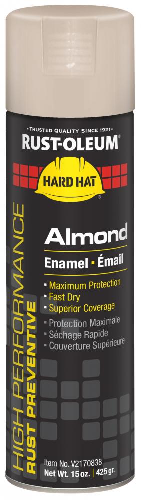 Rust-Oleum Hard Hat High Performance V2100 System Rust Preventive Enamel Spray Paint, Gloss Almond, 
