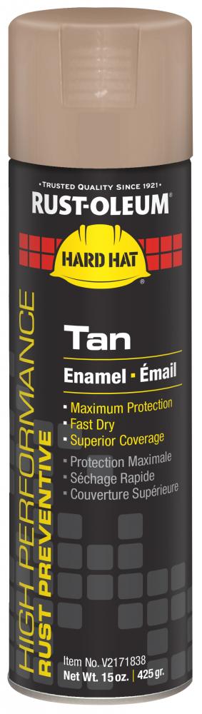 Rust-Oleum Hard Hat High Performance V2100 System Rust Preventive Enamel Spray Paint, Gloss Tan, 15 