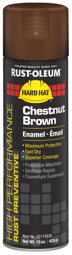 Rust-Oleum Hard Hat High Performance V2100 System Rust Preventive Enamel Spray Paint, Gloss Chestnut