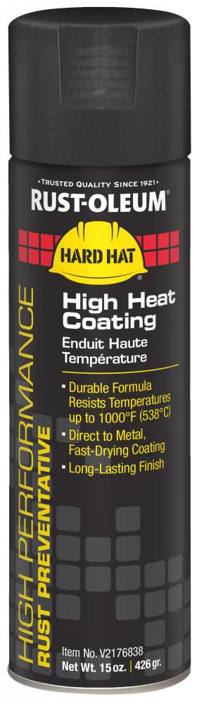 Rust-Oleum Hard Hat High Performance V2100 System Rust Preventive Enamel Spray Paint for High Temper