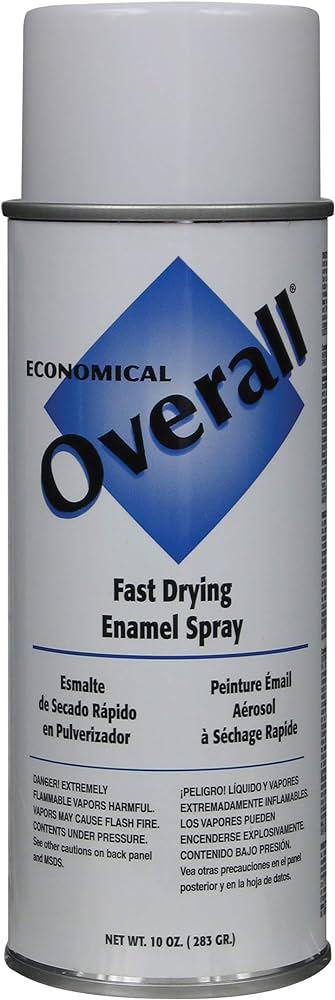 Overall General Purpose Enamel Spray Paint, Gloss White, 10 oz