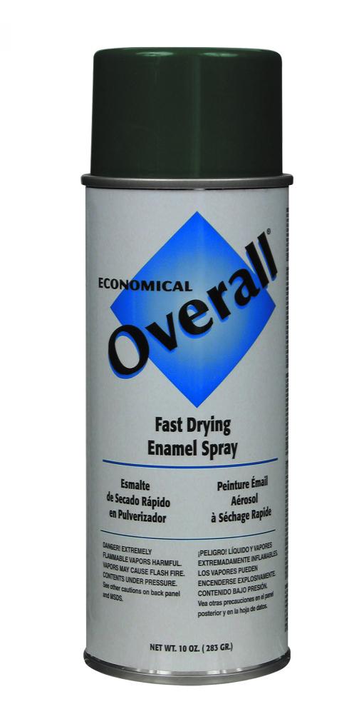 Overall General Purpose Enamel Spray Paint, Gloss Green, 10 oz
