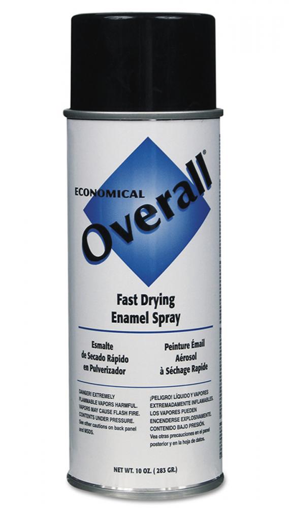 Overall General Purpose Enamel Spray Paint, Gloss Brown, 10 oz