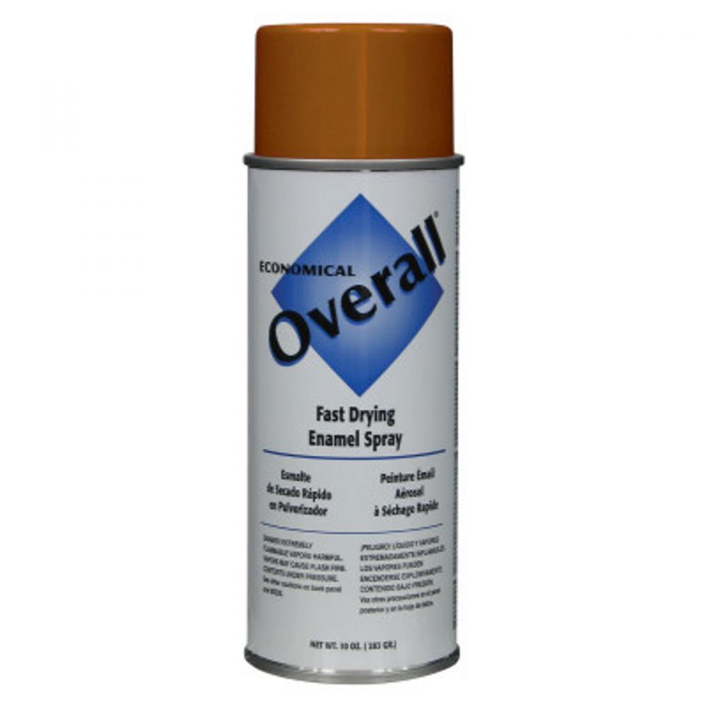 Overall General Purpose Enamel Spray Paint, Gloss Orange, 10 oz