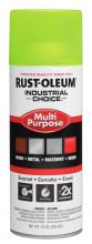 Rust-Oleum Industrial 1642830 - Rust-Oleum Industrial Choice 1600 System Multi-Purpose Enamel Spray Paint, Gloss Fluorescent Yellow,