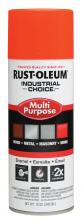 Rust-Oleum Industrial 1654830 - Rust-Oleum Industrial Choice 1600 System Multi-Purpose Enamel Spray Paint, Gloss Fluorescent Orange,