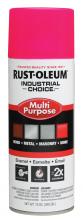 Rust-Oleum Industrial 1659830 - Rust-Oleum Industrial Choice 1600 System Multi-Purpose Enamel Spray Paint, Gloss Fluorescent Pink, 1