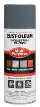 Rust-Oleum Industrial 1686830V - Rust-Oleum Industrial Choice 1600 System Multi-Purpose Enamel Spray Paint, Gloss Universal Gray, 12 