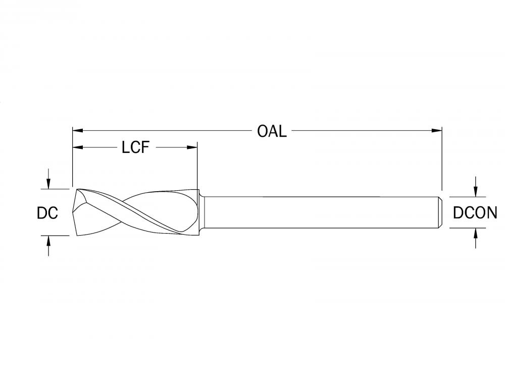 Inverse Dia Drill 1/8 Shank