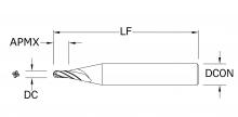 KYOCERA SGS Precision Tools 00933 - Micro EM 4FL Ball