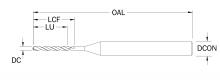 KYOCERA SGS Precision Tools 06023 - Micro Drill 2 FL Internal Cool